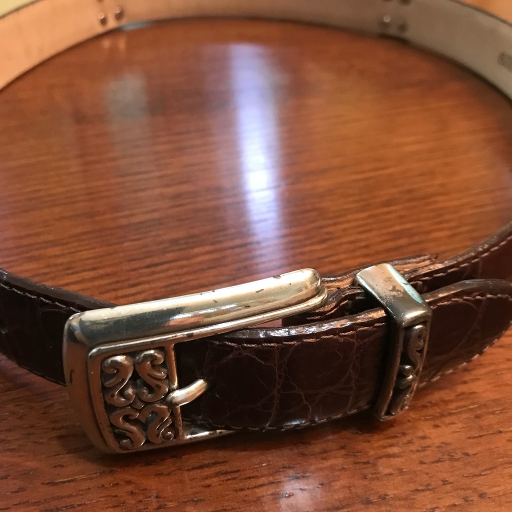 Brighton Medium Belt Brown with Silver buckle